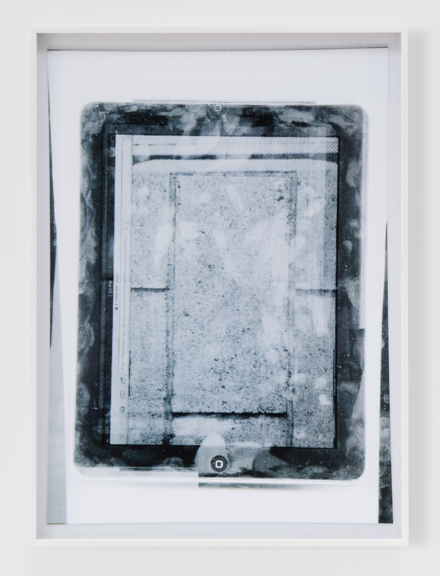 Framed composite with tablet frame and centered rectangular field